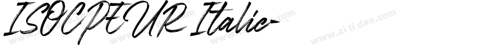 ISOCPEUR Italic字体转换